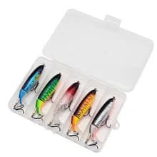 5 Pz with Box Whopper Plopper 10 cm 13G Floating Popper Recalling Artificial Fishing bait Dura Wobbler Coda Rotating Fishing Equipment