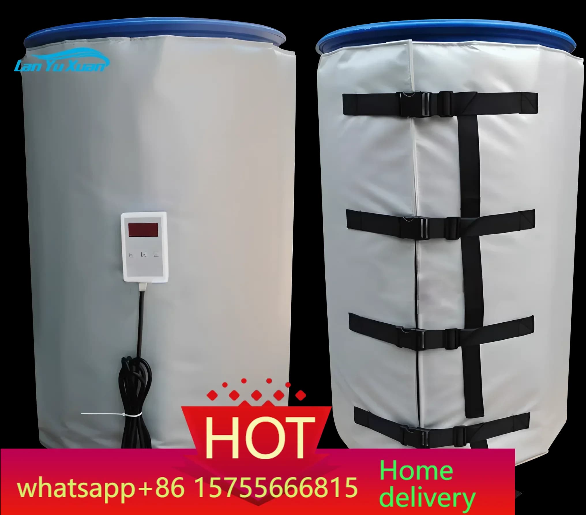 Coperta elettrica industriale, copertura riscaldante per serbatoi di gas elettrica tropicale, copertura riscaldante per fusti da una tonnellata, vendita diretta dalla fabbrica