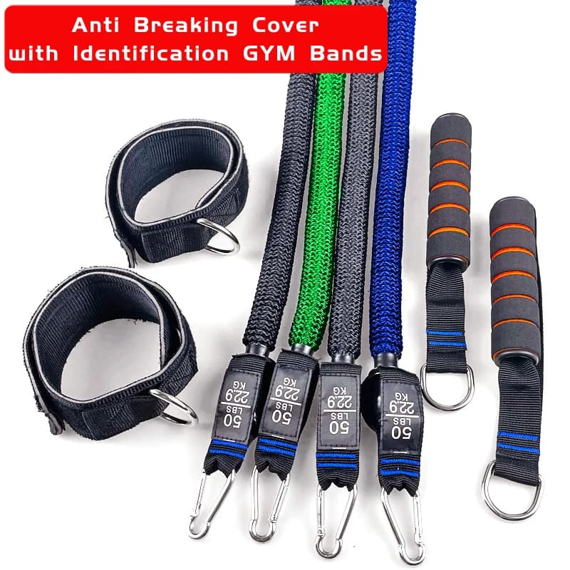 120cm uomo donna Anti Break Latex Strength Training Home Gym Fitness Resistance Bands Pull Rope tubi per esercizi di trazione
