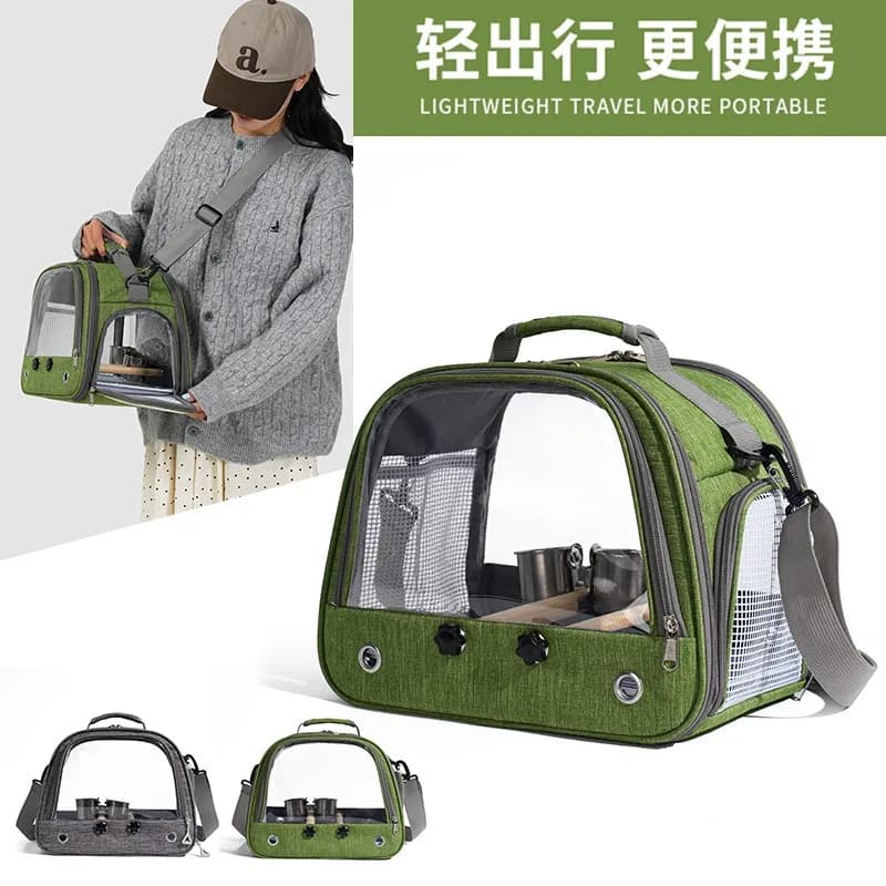 Parrot Travel Bag, Bird Carrier, Portable Cage, New Style Budgie Sunbird Pet Travel Bag with Ventilation