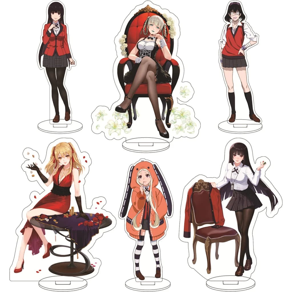 Anime Kakegurui 16CM Statuette in Acrilico di Jabami Yumeko, Saotome Meari, Momobami Kirari, Ikishima Midari, Regali e Ornamenti