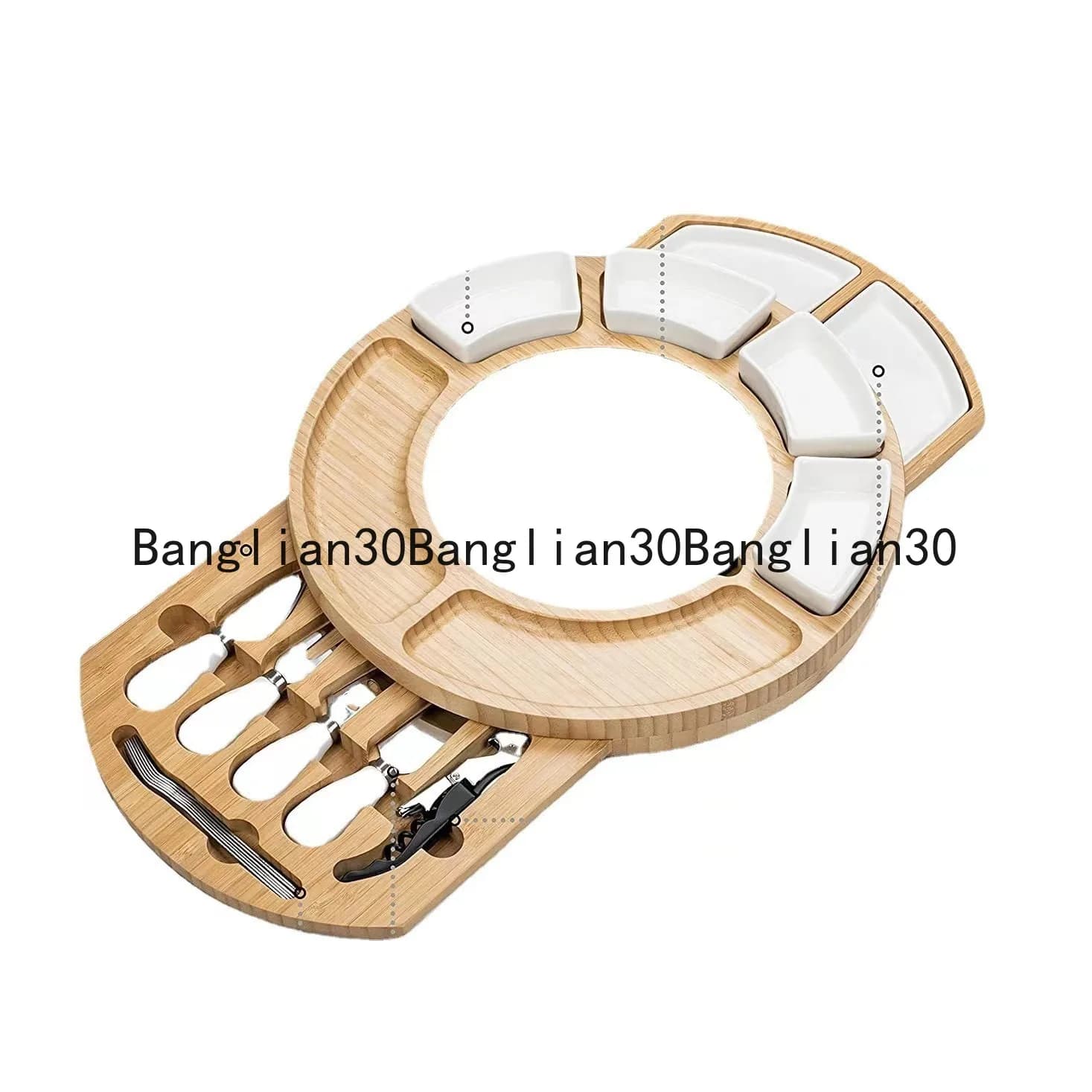 Solid wood cutter, new cheese cutter with removable function, fruit cutter, bread, steaks