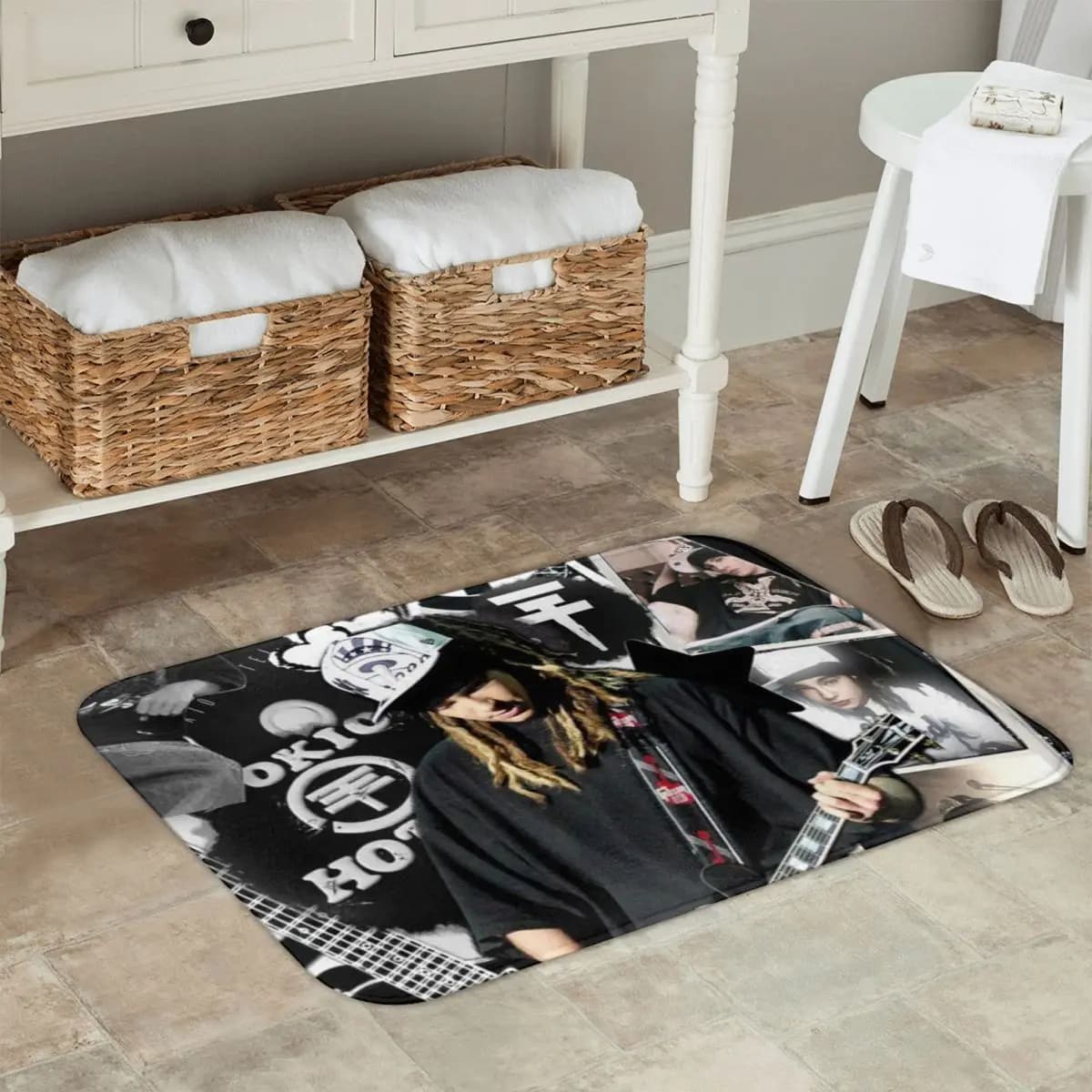 Tokio Hotel Tom Kaulitz Music Band Zerbino Anti-slip Rug Cooking Mat Kitchen entrance Mats for home balcony