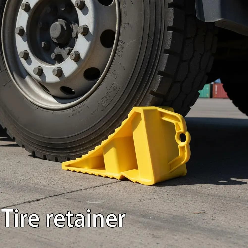 Reliable non-slip triangular wheel lock for private cars and small trucks, tyre support