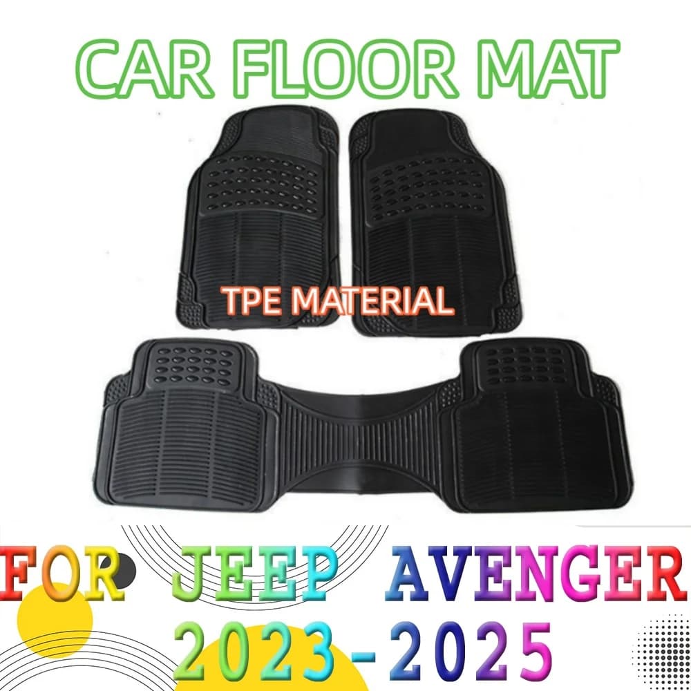 Tpe Material Car Floor Mats FOR Jeep Avenger 2023-2025 Waterproof And Slip-Resistant, Durable And Stain-Resistant.