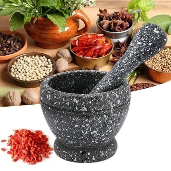 Set di pestelli per malta in resina, aglio, erbe, spezie, miscelazione, macinazione, frantoio, ciotola, utensili da cucina per ristorante