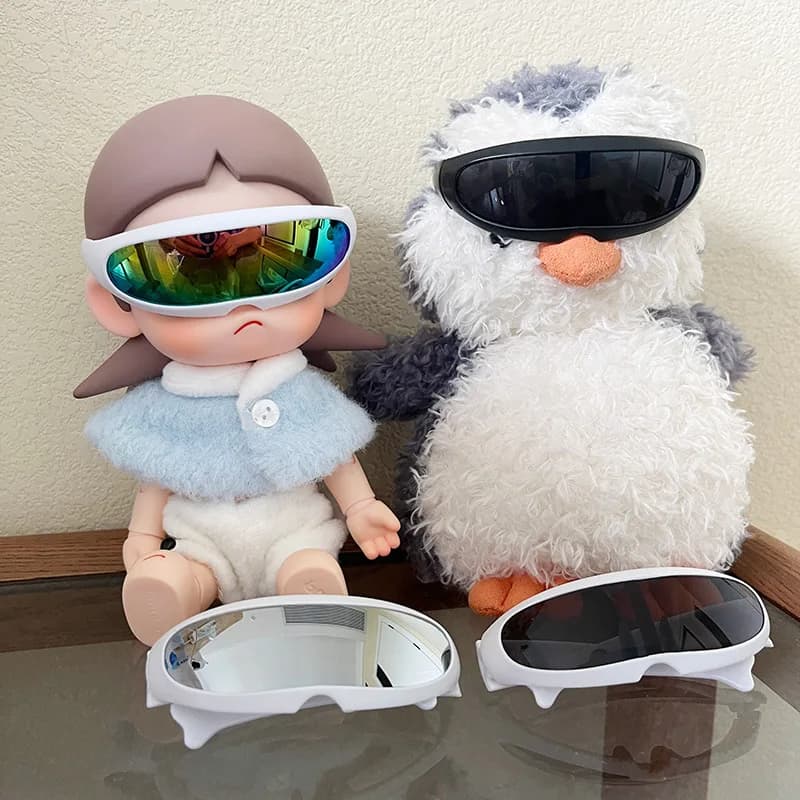8cm Wide Doll Ski Goggles Sunglasses Eyewear Accessories Fit ZSIGA 1/8 BJD 10-15cm Cotton Doll Dress Up Decor