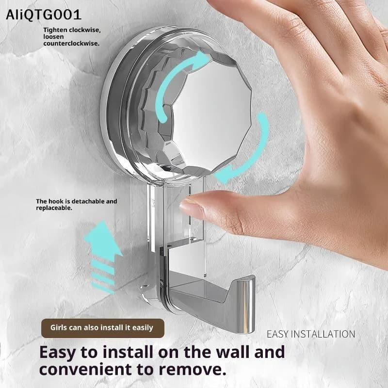 Ganci a ventosa resistenti e potenti, senza tracce, per bagno e cucina - Appendiabiti per accappatoi, asciugamani, chiavi, vestiti e borse