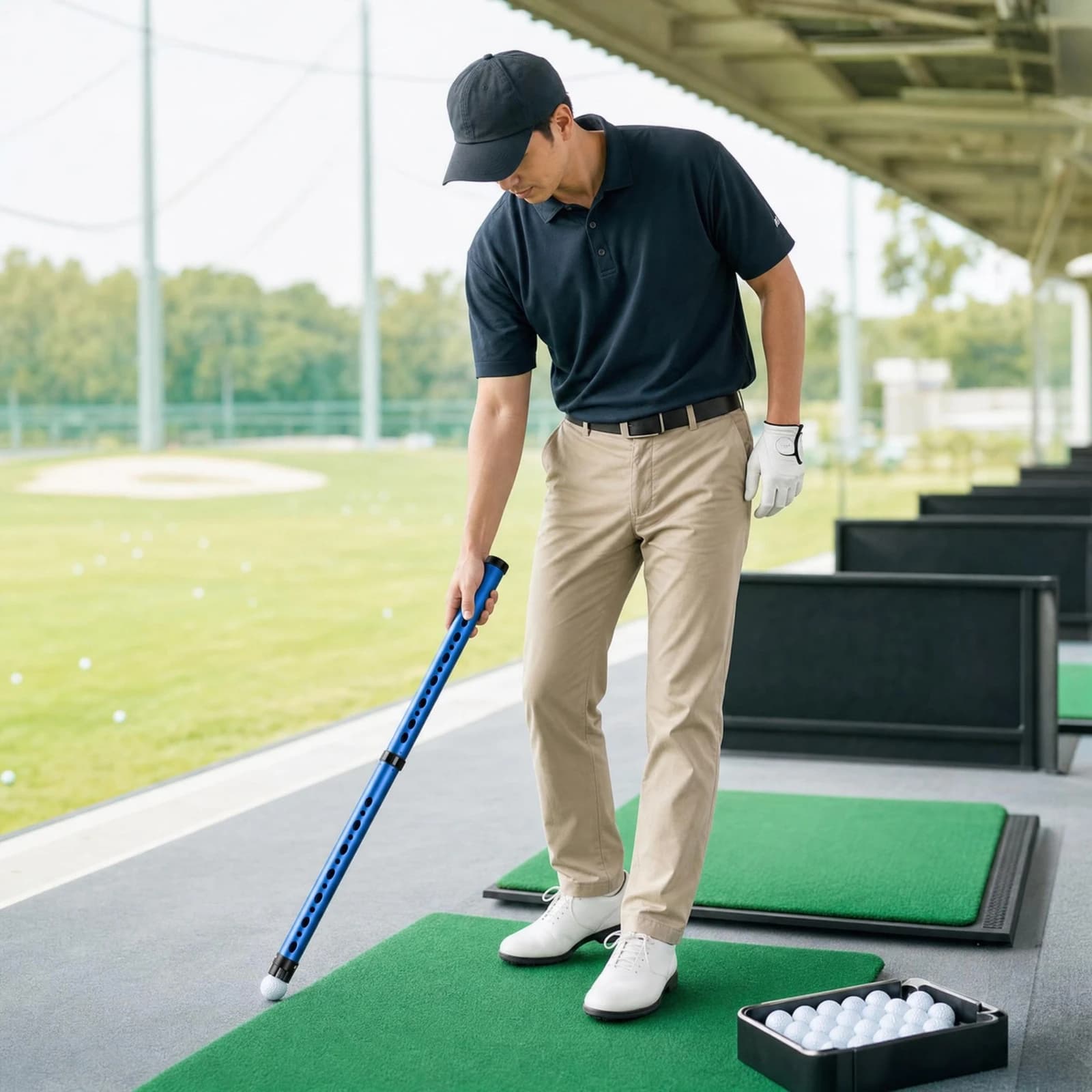 Golf Ball Retriever Tube Detachable Golf Ball Collector Tube Sports Gear Long-Lasting Wear-Resistant for Golfers, Driving Range