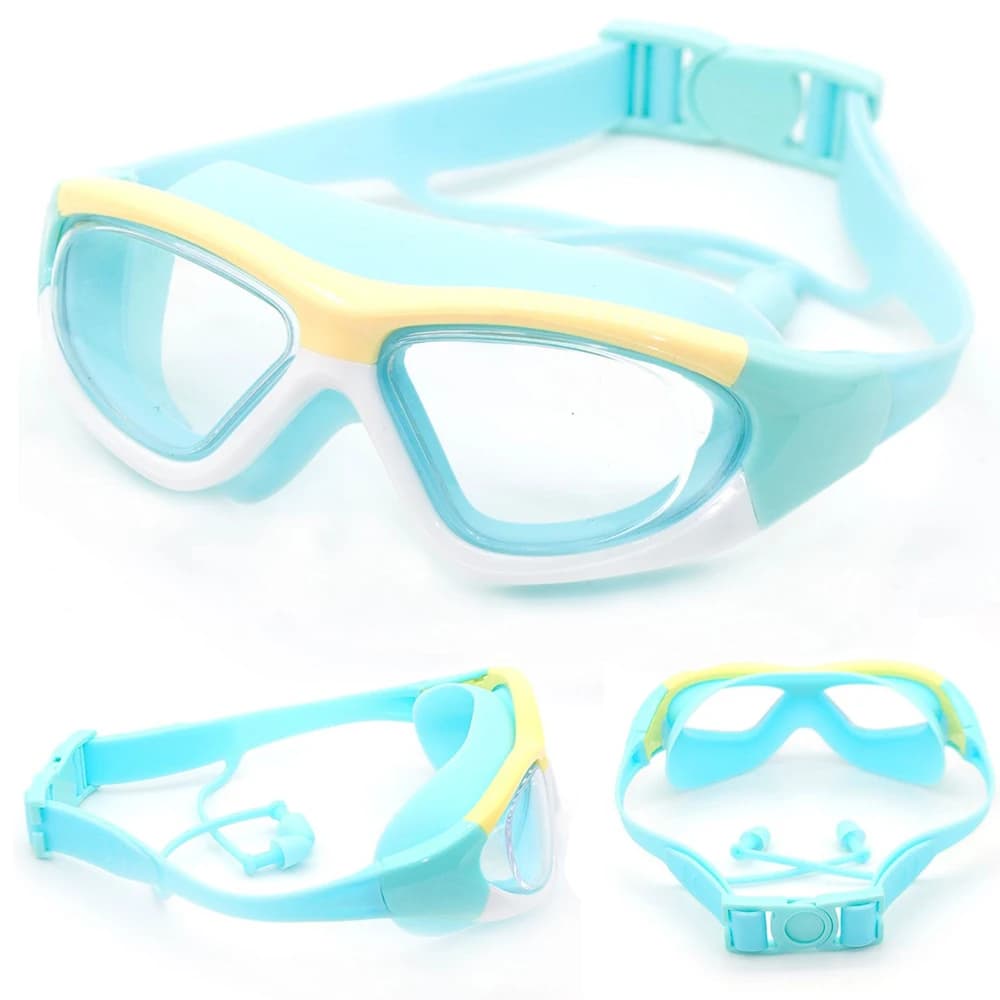 High-definition children's swimwear for boys and girls Anti-fog swimwear Occhialini with large frame Silica comfortable