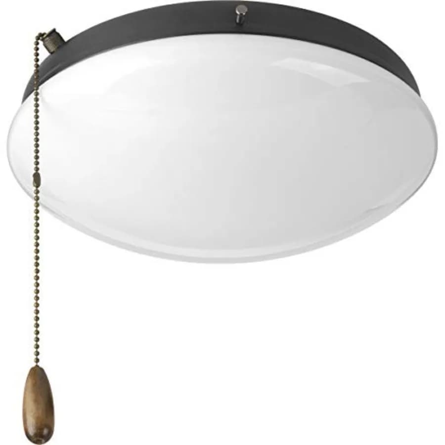 Plafoniera 2-Light per la Collezione AirPro, Stile Moderno Transizionale con Ampio Diffusore in Vetro Opalino a Basso Profilo, Include 2 LED