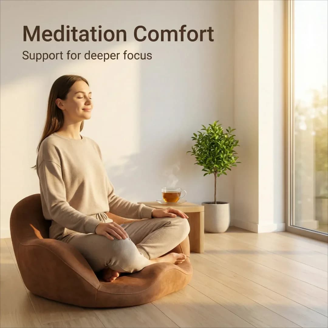 Cuscino di supporto lombare da pavimento/cuscino da libro tinta unita addensato per cuscini da meditazione cuscini ergonomici per l'home office