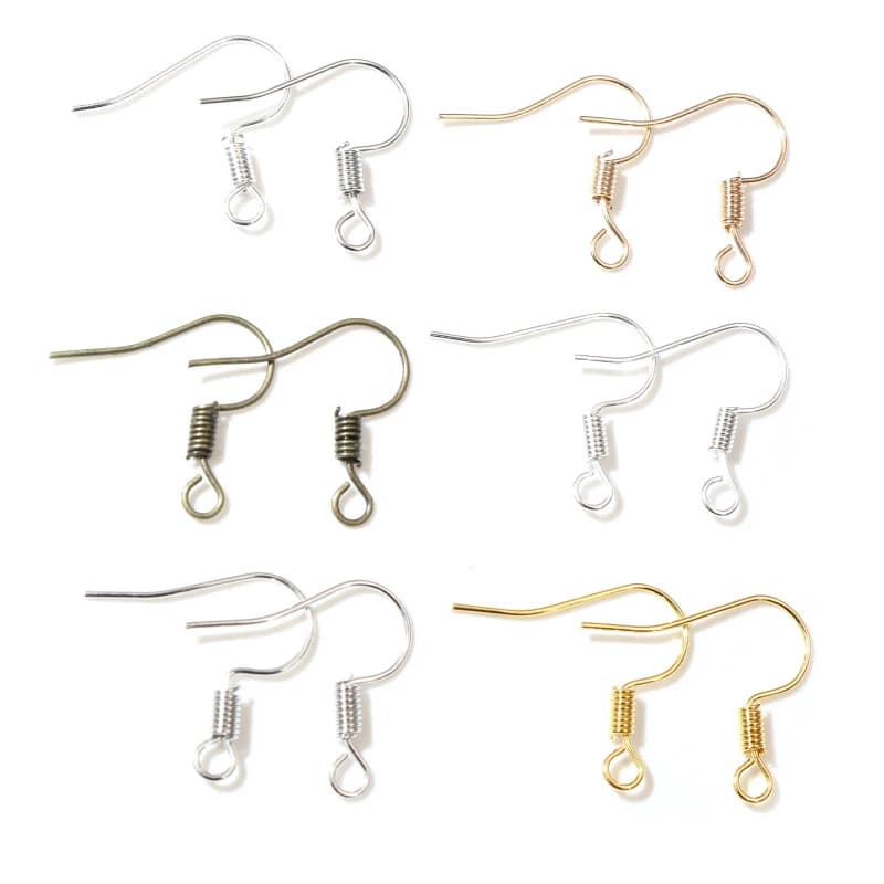 20x17mm 100pcs/lot DIY Earring Findings Earrings Clasps Hooks Fittings DIY Jewelry Making Accessories Iron Hook Earwire Jewelry