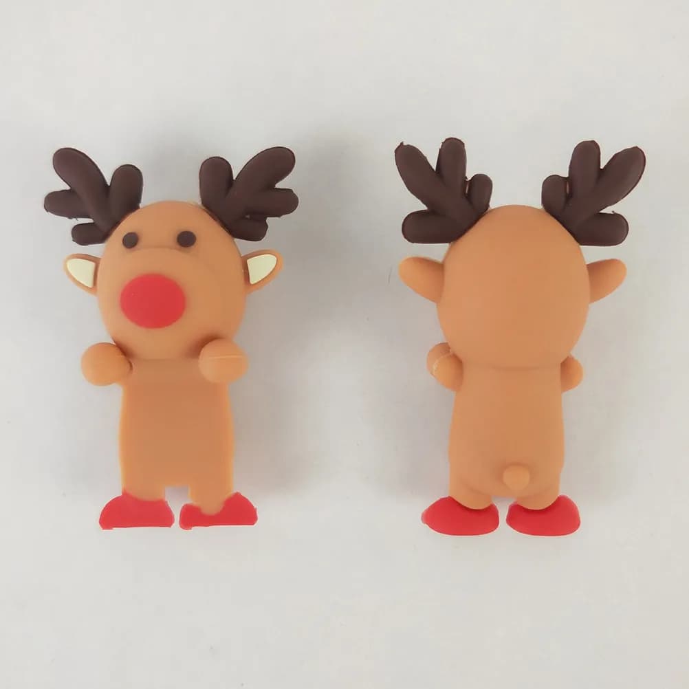 1 Pezzo Ciondolo in Silicone a Forma di Alce Cartone Animato, Accessorio alla Moda per Custodie, Decorazione Unica e Adorabile per Portafogli e Borse