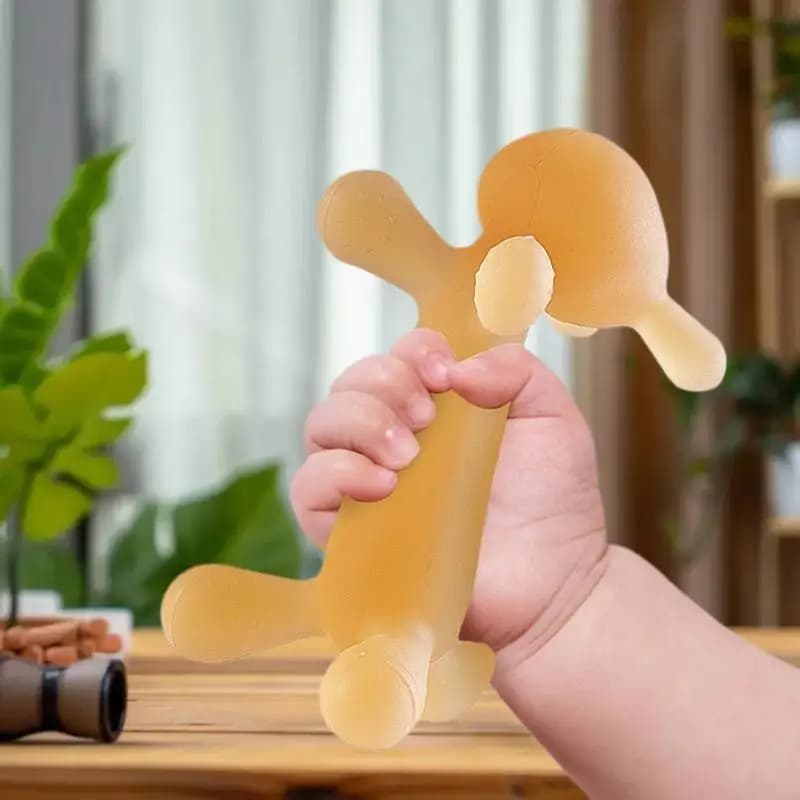 1 Pezzo Massaggiagengive in Silicone a Forma di Coniglio per Neonati, Giocattolo per la Dentizione e Sollievo dal Dolore per Bambini