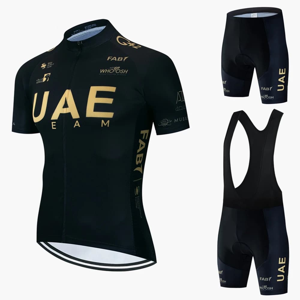 Cycling jersey UAE Set Cycling suit Mountain bike Summer clothing Men's cycling shirt MTB shorts with straps Cycling clothing Bike
