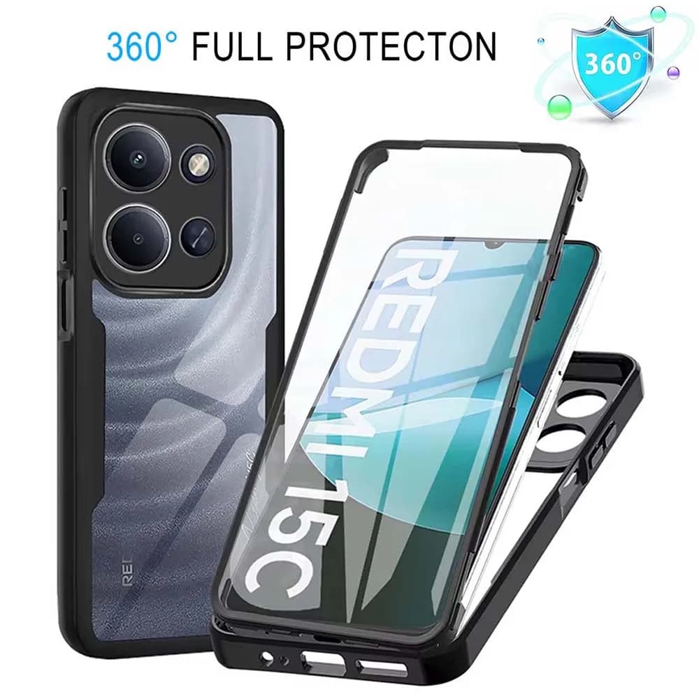 For Redmi 15C Global 171MM Case Shockproof 360° Double Sided Full Body Cover Case For Redmi 15C EU 173MM Silicone Case