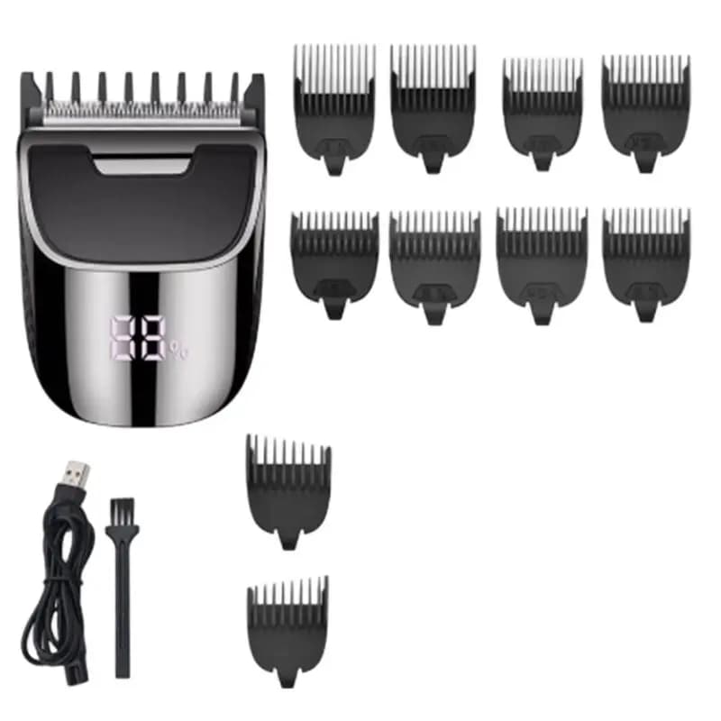 A83G-Professional Cordless Electric Hair & Beard Clipper, 0.1Mm Bald Head Self-Cutting Trimmer Machine For Men