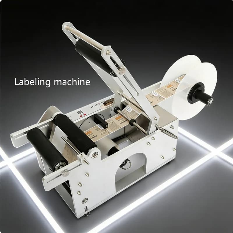 Tabletop Automatic 5ML Rolling Plastic Glass Round Bottle Dropper Labeling Packing Sticker Machine