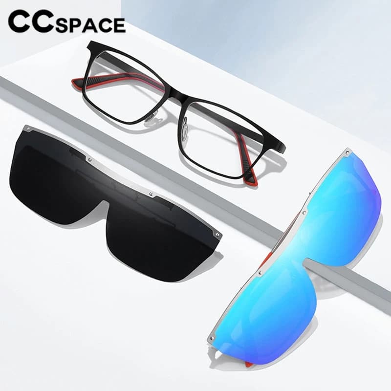 NEW IN Magnetic Clip on Optical Myopia Glasses For Men Polarized Sunglasses Prescription Reading Glasses 31929