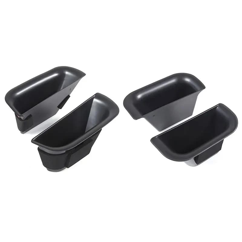 WF-4 PCS Vassoio portaoggetti per maniglia della portiera dell'auto, in ABS nero, per Toyota Land Cruiser Prado FJ120 2003-2009