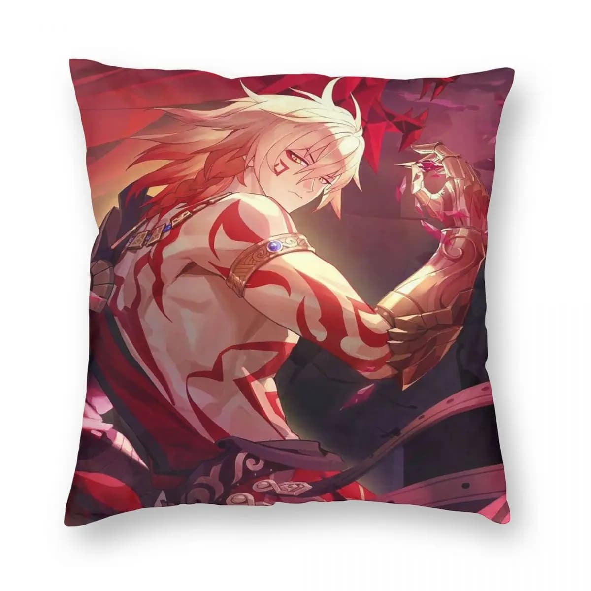 Honkai Star Rail Mydei Anime Federa quadrata Federa per cuscino Cuscino con cerniera Decorativo Comfort Cuscino per divano di casa