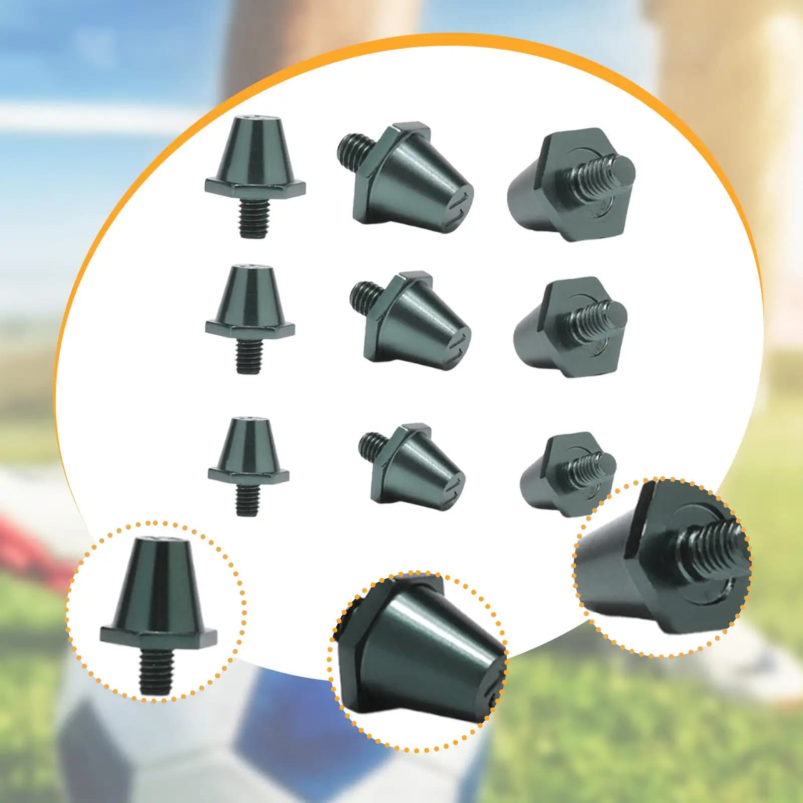 12 Pieces Football and Rugby Universal Anti-slip Shoes with Threaded Screw M5