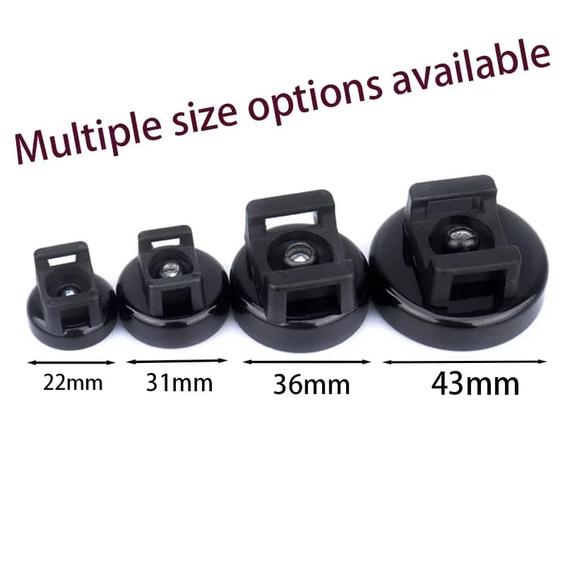 2/8PCS Zip Tie Mount Multipurpose Magnetic Cable Holder Cable Tie Mount Magnets Magnetic Wire Management Bases Heavy Duty