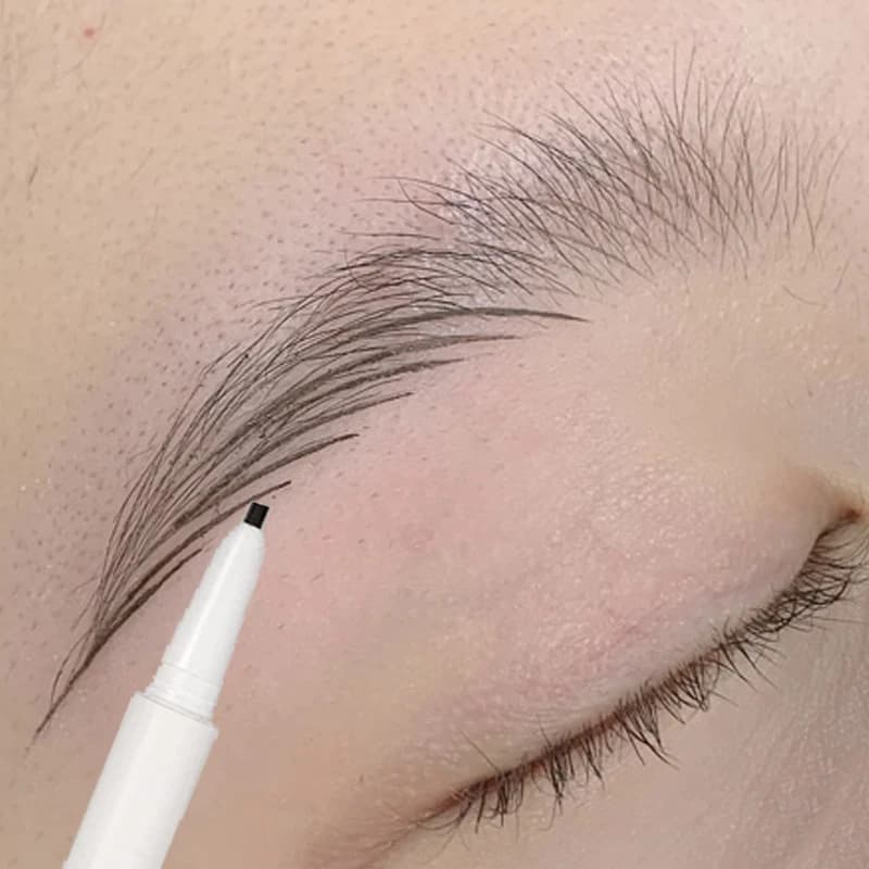 Penna per sopracciglia naturale impermeabile per trucco doppia testa duraturo nero marrone non sbavato matita per sopracciglia tinta con pennello cosmetici