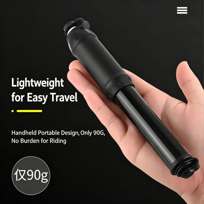 Pompa d'Aria Portatile ad Alta Pressione per Biciclette, Moto e E-bike, Mini Gonfiatore per Pneumatici