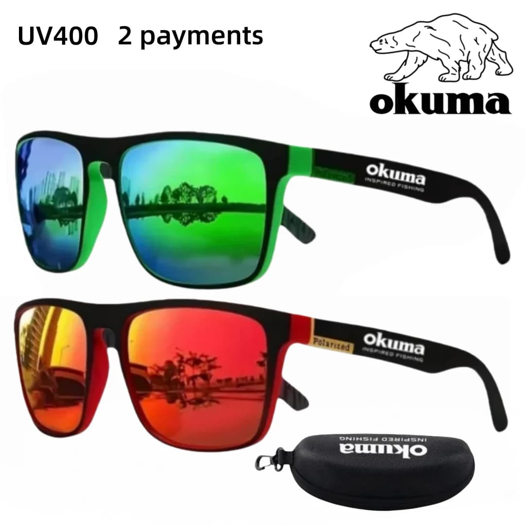OKUMA2026 Square UV400 Polarized Protective Sunglasses Anti glare Sunshade Summer Party Vacation Travel Driving Fishing