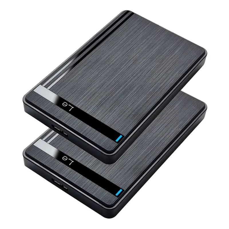 A33T-2Pcs 2.5In HDD SSD Enclosure USB 3.0 To Sata External Hard Drive Case For Laptap Desktop PC Data Transfer