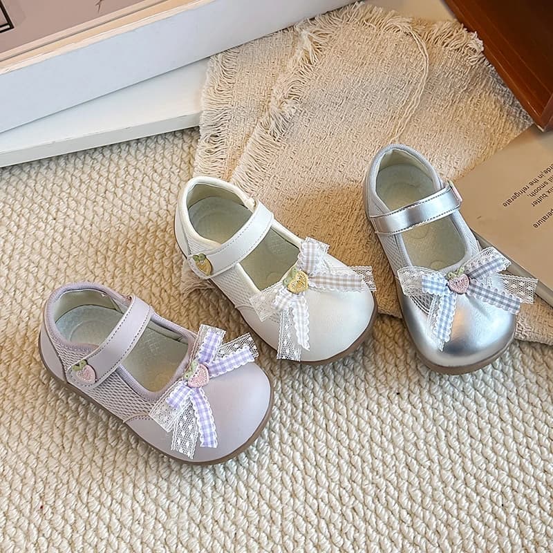 Scarpe Casual Primaverili e Autunnali per Bambine, Traspiranti in Rete, Scarpe Sportive per Bambini, Calzature Antiscivolo con Fiocco e Suola Morbida per Neonati e Bambini
