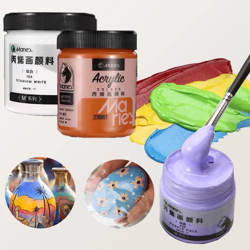 100/300/500ml Acrylic Pigment Waterproof Sunproof Not Easy To Fade for Wall Painting Hand-painted Graffiti Handicraft Decoration
