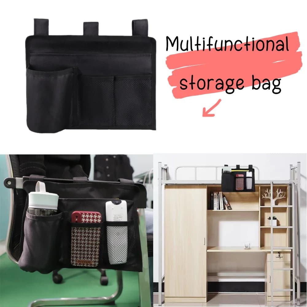 Borsa portaoggetti multifunzionale per comodino, passeggino, braccioli laterali del sedile, facile installazione, custodia per spazio aggiuntivo