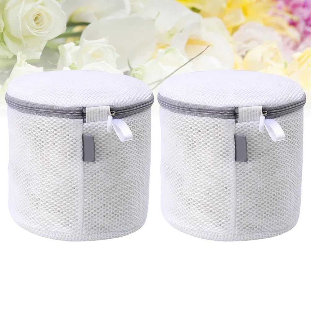 2 Pcs Laundry Mesh Bags for Travel Clothes Covers Protector Fine Wash Countertop