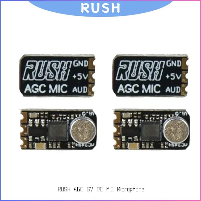 RUSH AGC 5V DC MIC Microfono per TANK Mini FPV Drone Trasmettitore VTX Quadcopter Multirotore Accessorio di ricambio di ricambio