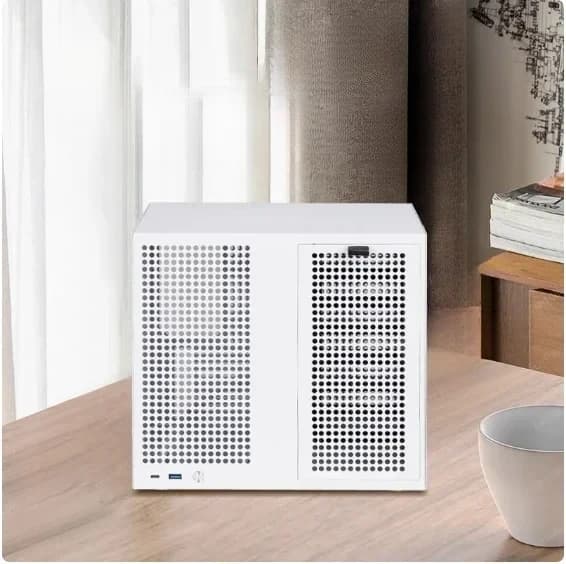 Telaio NAS/servatore Sagittario a 8 alloggiamenti | Supporto MATX e ATX | Espansione PCIe a tutta altezza | Archiviazione AIO e RAID Ready