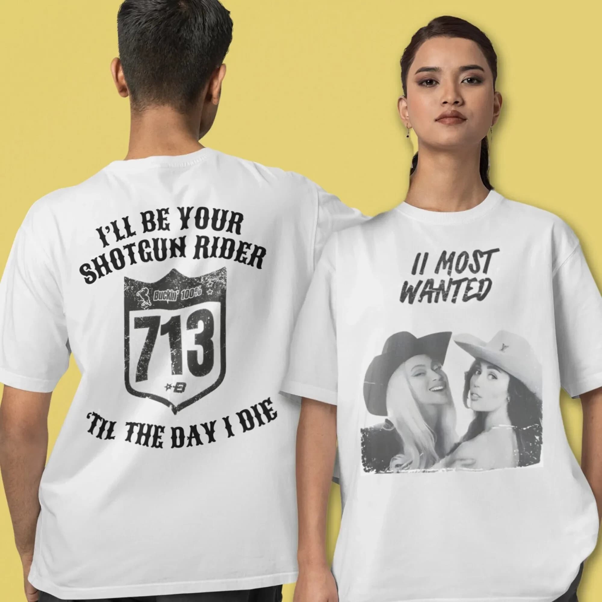 Maglietta Beyonce Miley Cyrus II Most Wanted Cowboy Carter Merch