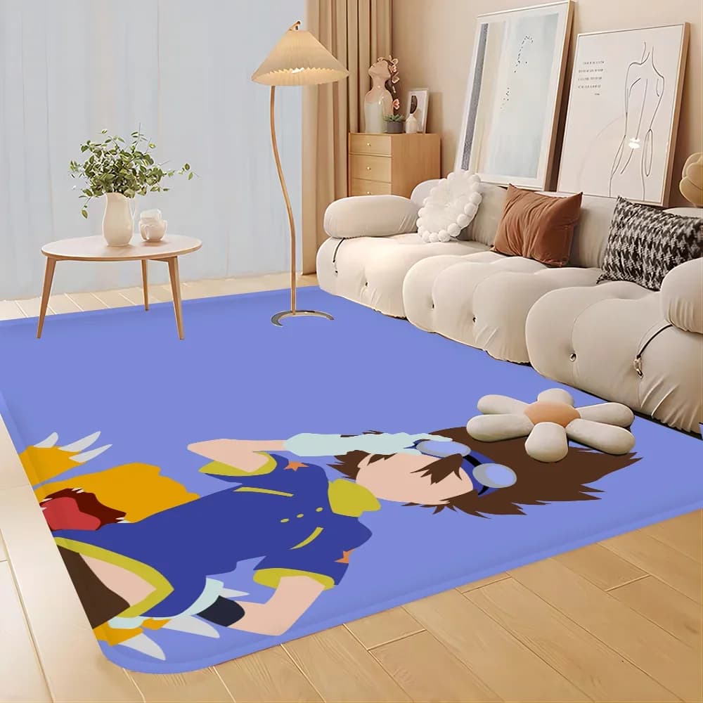 Digimon cartoon ingresso zerbino lavabile antiscivolo soggiorno divano sedie Area Mat cucina benvenuto zerbino