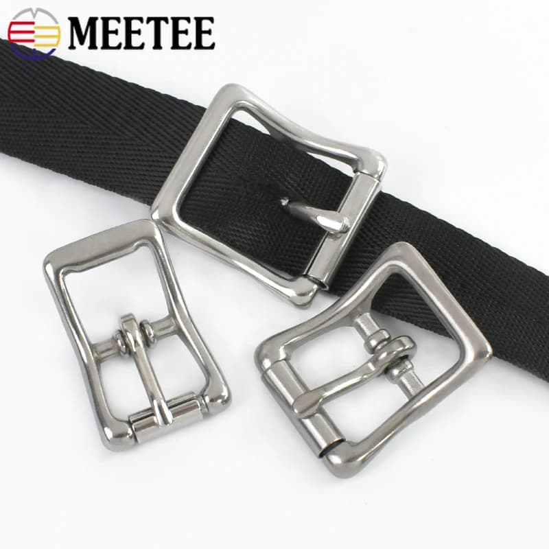 5 Pezzi Fibbie per Cinture in Acciaio Inossidabile da 16/20/25mm, Fibbia a Perno per Jeans da Uomo, Decorazione per Cinture, Chiusura Regolabile, Accessori per Lavori in Pelle