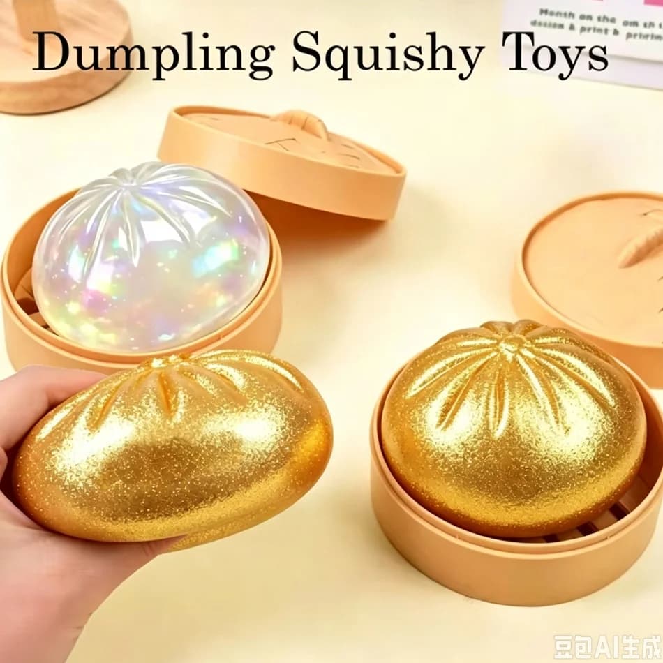 HOT Colorful Simulated Steamed Bun Squishy Blind Box 1-6pcs with Dumpling Sensory Squeeze Toy for Stress Relief