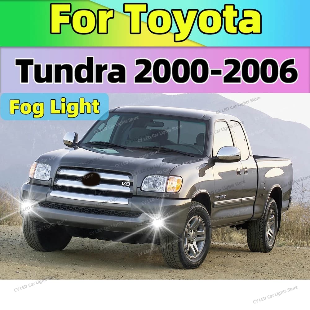 LED Fog Lamp Car Fog Light Front Bulb 20000LM Ultra Bright Plug and Play For Toyota Tundra 2000 2001 2002 2003 2004 2005 2006