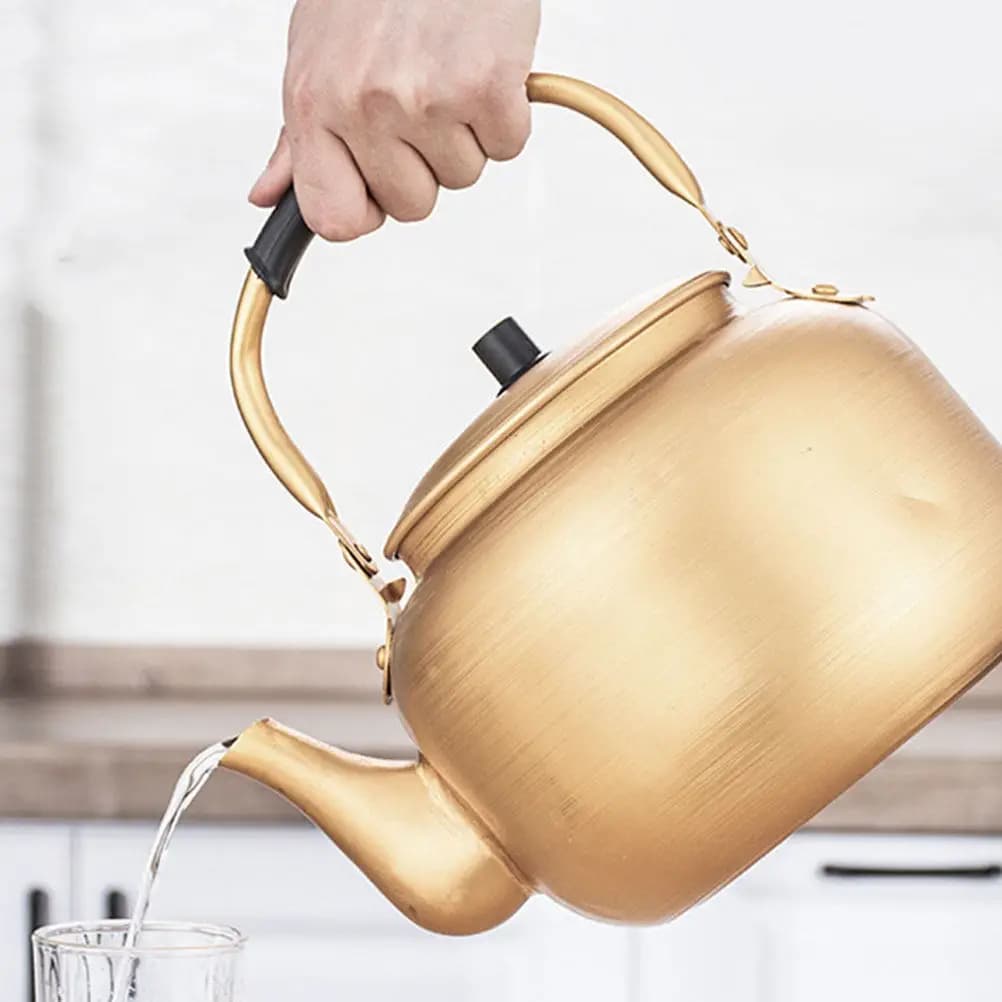 8L Robust Aluminum Water Boiler Kettle for Gas Electric Induction Cooktops Tea Making Essential Efficient Boiling Pot with Heat