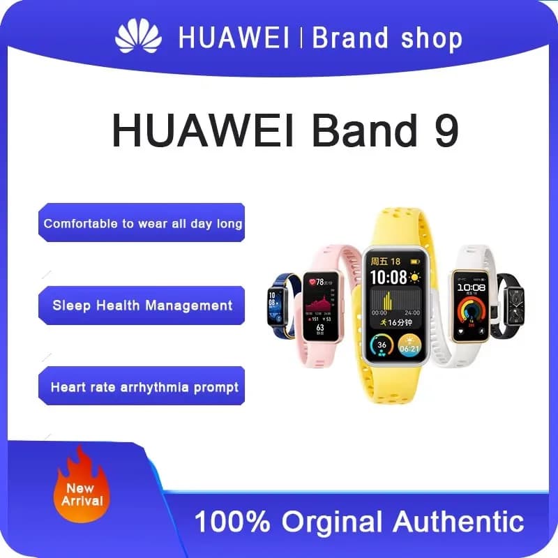 Huawei Band 9 Smart Band Model 2025, Exercise Tracker, Cardiaca Frequency Monitoring, Sleep and Oxygen in Blood, Two Weeks Autonomy Battery