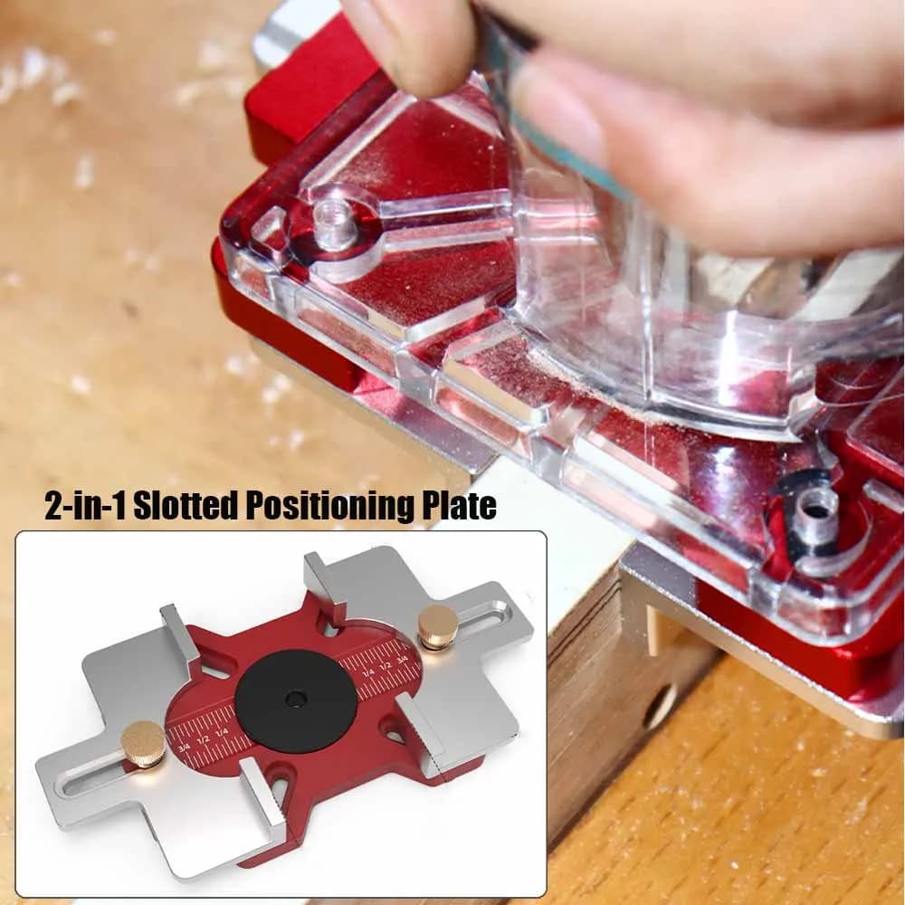 2 in 1 grooved positioning plate for wood processing Aluminum alloy drawer handle Punching pattern Auxiliary wood cutting tools