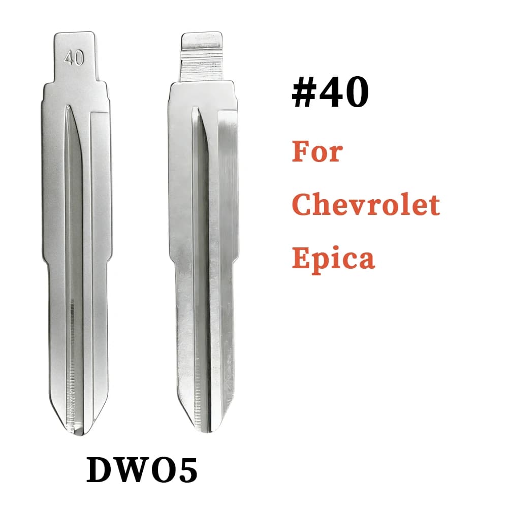 Lama di Ricambio Universale Grezza per Chiave a Scatto # 40 DWO5 Per KeyDiy VVDI JMD Testina chiave remota per auto Chevrolet Epica