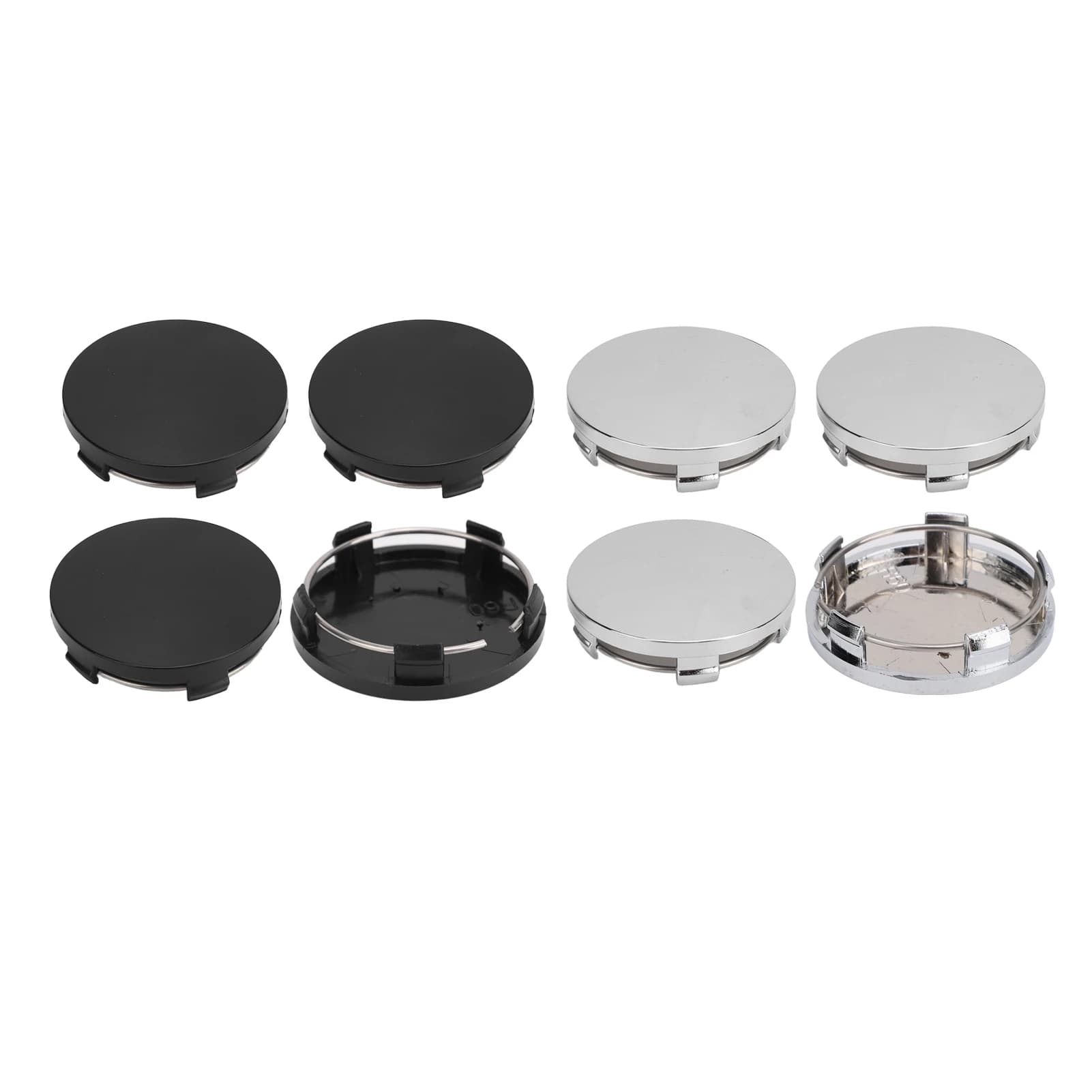 Coprimozzo centrale ruota per auto da 4 pezzi 60mm con anello in ferro Elegante coprimozzo per cerchione centrale per pneumatici universale per veicolo nuovo