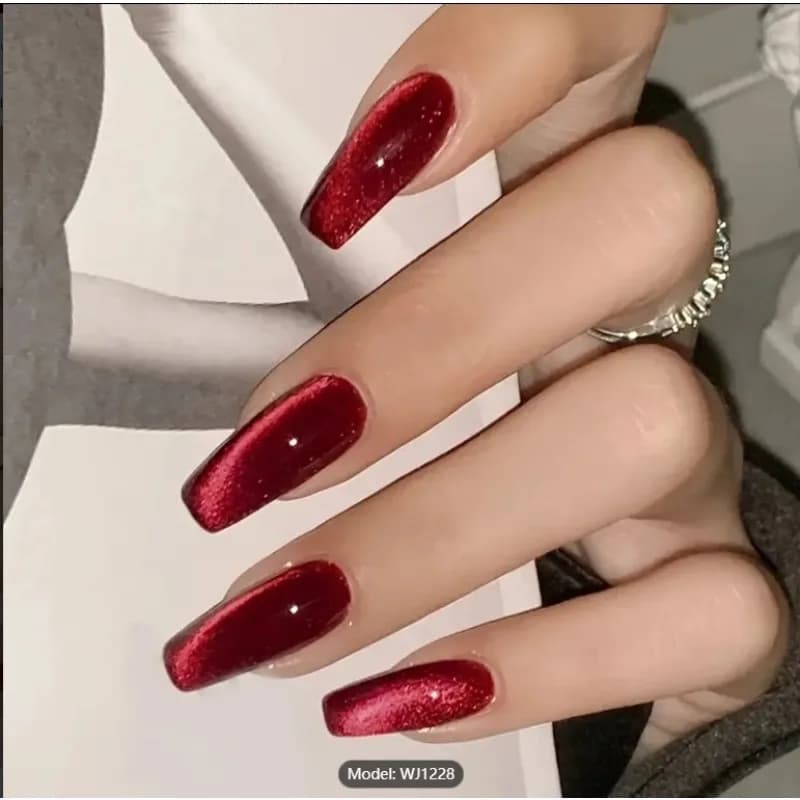 24 pieces of red cat eye wearing a red cherry cat eye wearing tablets for fake nail art