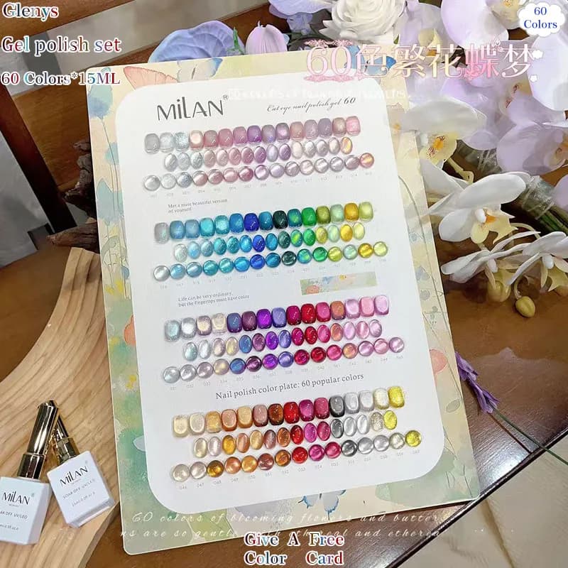 Gel per unghie Glenys 60.50.40 serie Cat's Eye, smalto gel semipermanente molto popolare, essenziale per le nail shop.